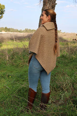 Poncho Toffee Beige