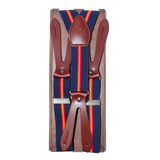 Bretelles élastiques bleues avec décoration drapeau espagnol, 30 mm