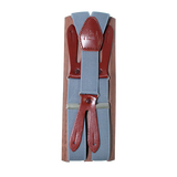 Plain grey elastic children's suspenders 25 mm