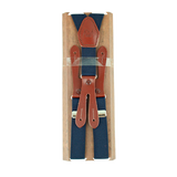 Plain blue elastic suspenders 20 mm