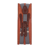 Plain grey elastic suspenders 20 mm