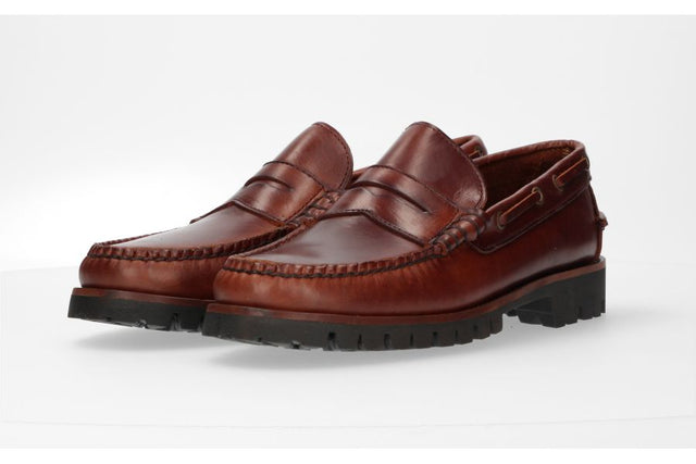 Seahorse Eyelet and Mask Moccasin Vibram Sole