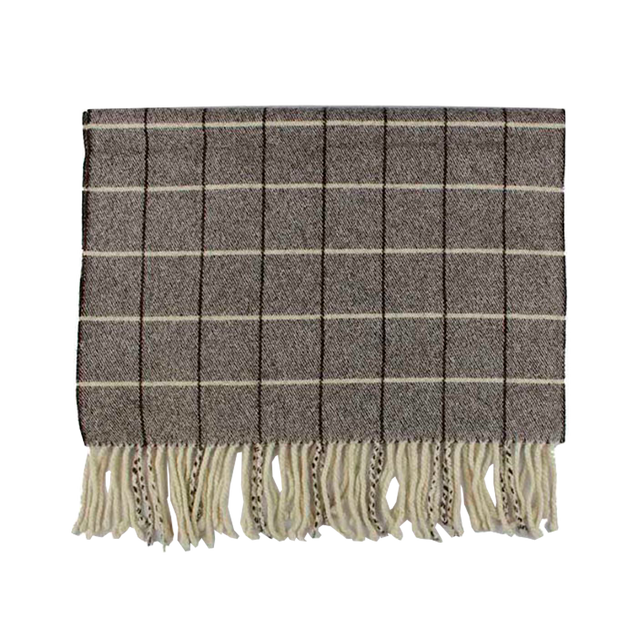 Manta Estribera Lana Sin Bolsillo Cuadros