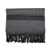 Wool Footrest Blanket Without Pocket Grey-Black