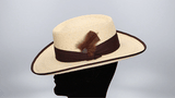 SOMBRERO GAMBLER NATURAL CINTA SAFARI MARRÓN