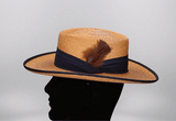 SOMBRERO GAMBLER CAMEL CINTA SAFARI AZUL