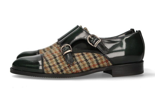 Two Buckles Antik Green-Green Houndstooth Tuft
