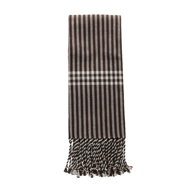 COUVERTURE À ÉTRIERS SANS POCHE, TOILE À RAYURES MARRON