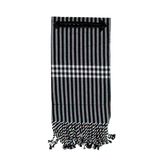 Couverture à étriers en toile avec poche, rayures noires et blanches