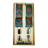 Large Green/Red Cashmere Dress Suspender