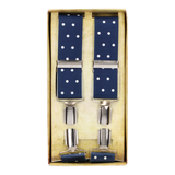 Tirante de Vestir Marino Lunares Blancos