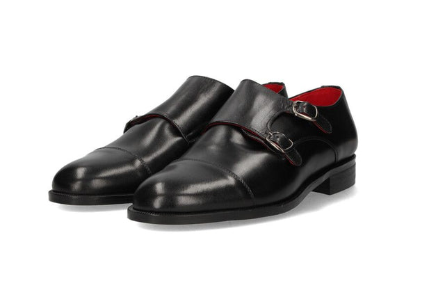 Zapato Doble Hebilla Negro