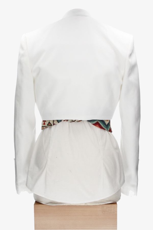 Chaqueta y Chalequillo Sarga Blanco Roto