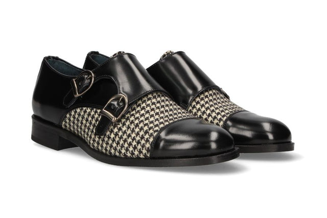 Copete Dos Hebillas Antik Negro-Pata de Gallo Negro