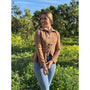 VESTE EN DAIM CAMEL TAVIRA