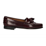 Mocasín Flecos y Borlas Burdeos