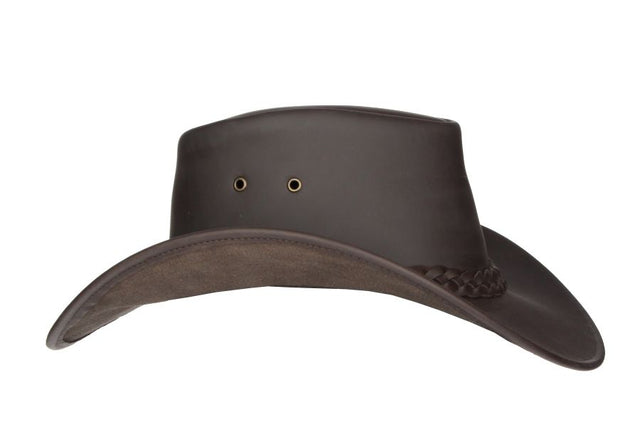 Sombrero Australiano Banda Trenzada Marron