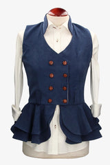 Galatea Blue Suede Vest