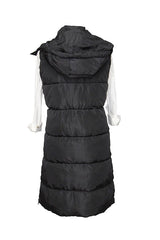 Chaleco Largo Acolchado Negro