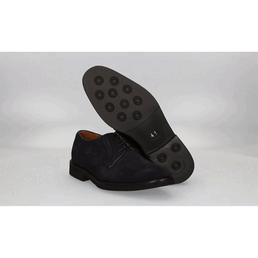 Navy Lace-Up Moccasin