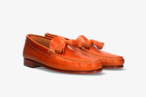 Mocasín Borlas Vaqueta Natural