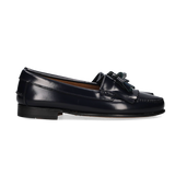 MOCASÍN FLECOS Y BORLAS AZUL