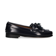 MOCASÍN FLECOS Y BORLAS AZUL