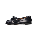 MOCASÍN FLECOS Y BORLAS AZUL