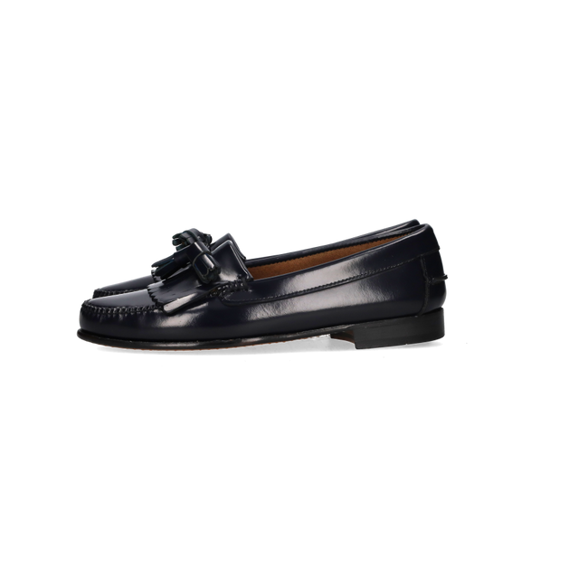 MOCASÍN FLECOS Y BORLAS AZUL