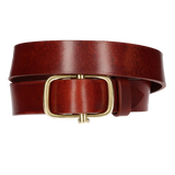 Cinturón Hebilla Corredera Vaqueta Oscuro