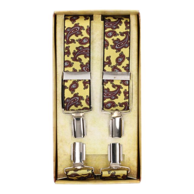 Yellow Cashmere Suspenders