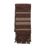 Couverture de pied de lit en laine avec poche en chêne