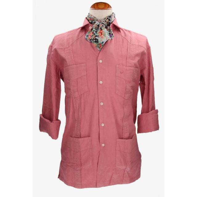 Camisa Cubana Coral