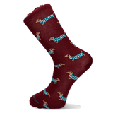 CHAUSSETTE TECKEL BORDEAUX