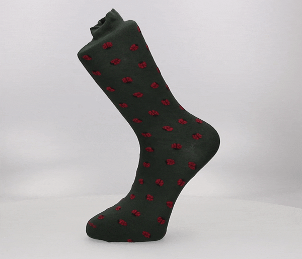 CHAUSSETTE COCCINELLE VERTE