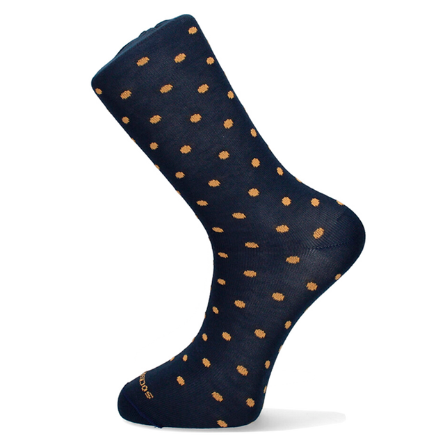 CHAUSSETTE À POIS BLEUS