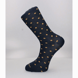 CHAUSSETTE À POIS BLEUS