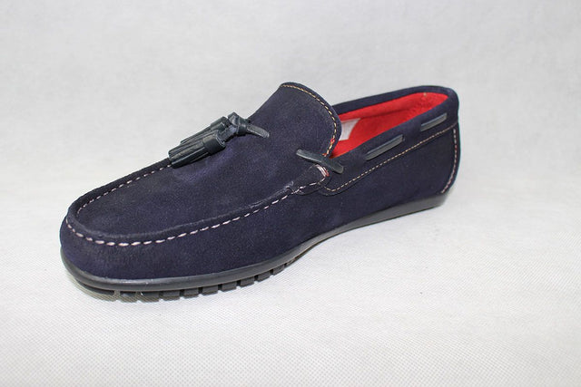 Navy Suede Tassel Loafer