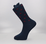 CHAUSSETTE EN POLAIRE BLEUE/BORDEAUX