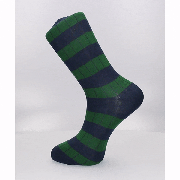 CHAUSSETTE BLEUE ET VERTE