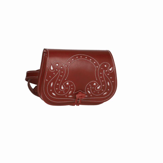 BOLSO RIÑONERA PICADO BLANCO C/OSCURO