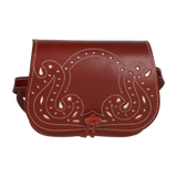 BOLSO RIÑONERA PICADO BLANCO C/OSCURO