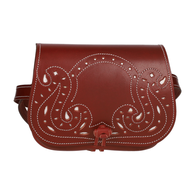 BOLSO RIÑONERA PICADO BLANCO C/OSCURO