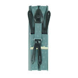 Gray Diamond Pattern Elastic Suspenders 25mm