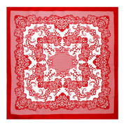 CHILDREN'S HANDKERCHIEF WITH RED FLOWERS