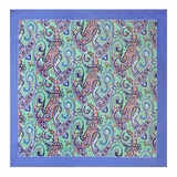 Blue Scarf with Fish Background