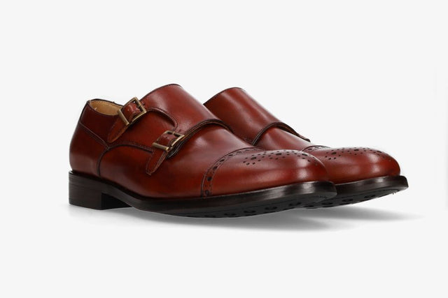 Monkstrap leather skin
