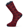 CHAUSSETTES À MOTIF DE TÊTE DE MORT BORDEAUX