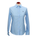 Chemise femme en popeline/lycra, bleu clair