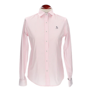 Chemise en popeline/lycra pour femme, rose